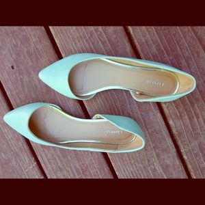 Mint green Express flats