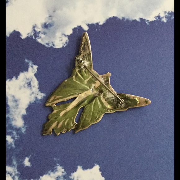 Fairy Tinker Bell Brooch Safety Pin Silver-plated or Gilded  Fairy Brooch