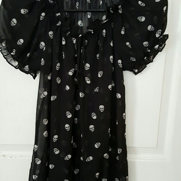 Sheer skull blouse