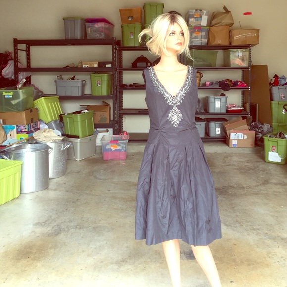 Theory Little Black Dress Embellished EUC 8