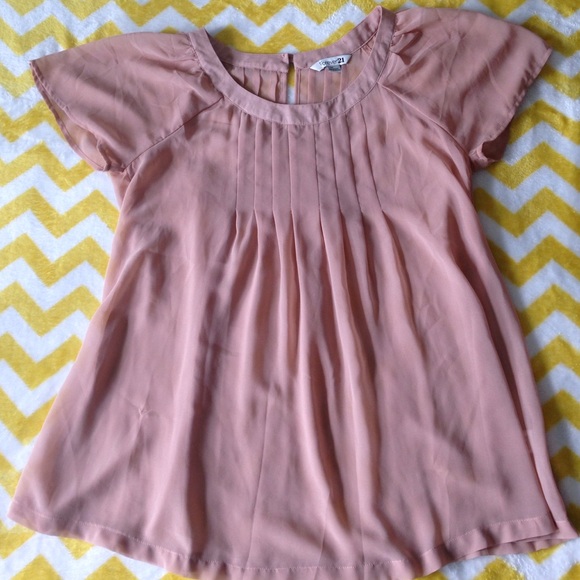 Forever 21 Nude Sheer Blouse