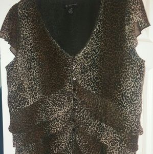 Beautiful Leopard Style Blouse size 18