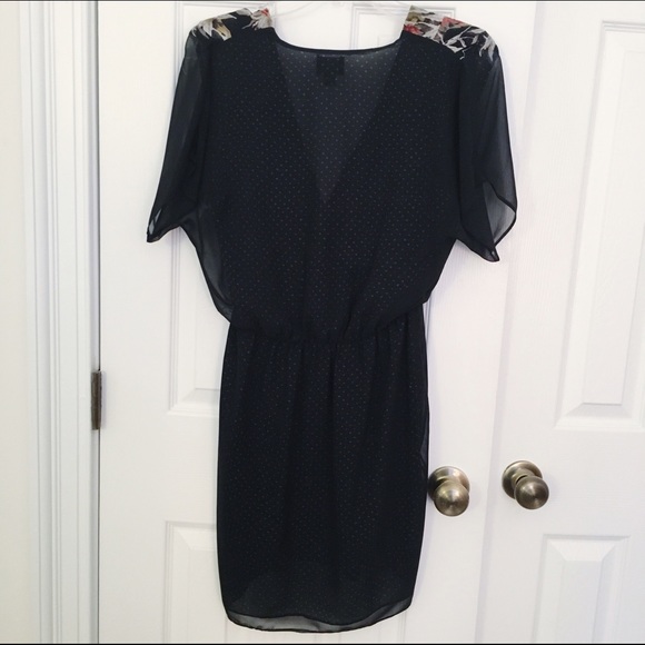 Black Chiffon Dress - Picture 2 of 3