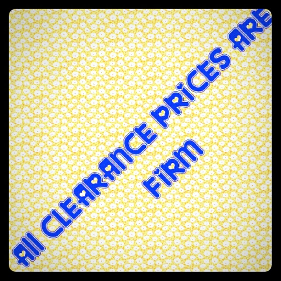 CLEARANCE ITEMS