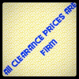 CLEARANCE ITEMS