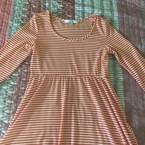 Striped A line dress