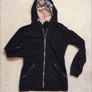 Burberry black zip up