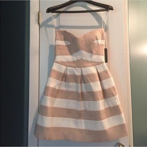 NWT $368 BCBGMaxAzria Alythea strapless dress formal wedding