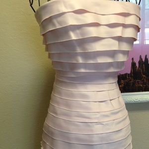 Eliza J. Blush Pink Strapless Cocktail Dress