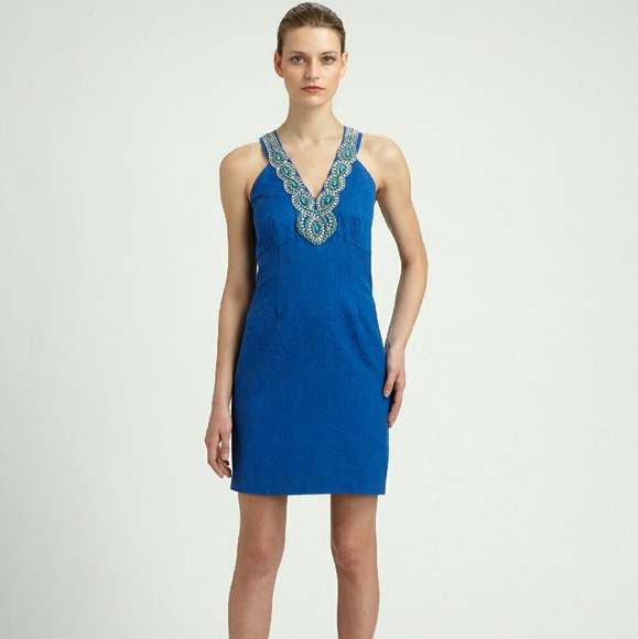 Laundry by Shelli Segal Beaded Tide Pool Dress
