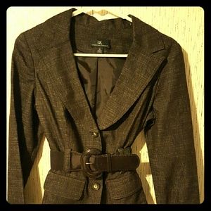 BROWN STRIPED PROFESSIONAL SUIT COAT