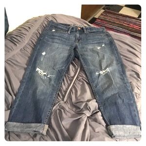 Distressed Boyfriend Style Jeans