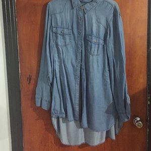 Cato blue jean top new never been worn w/o tags