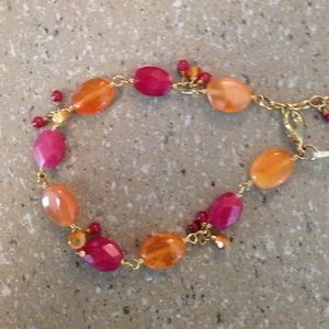 NEW Ann Taylor Bracelet - pink, orange, & gold