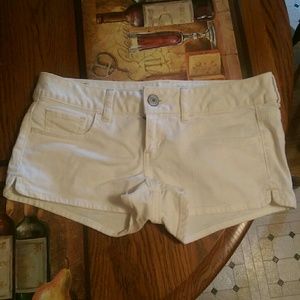 White Jean Shorts