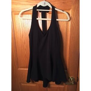 Peplum halter top