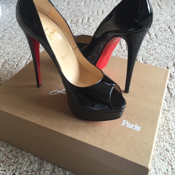 Christian Louboutin lady peep toe black - Picture 1 of 4