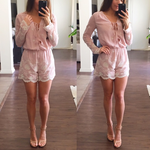SOLD Blush Romper - Picture 2 of 4