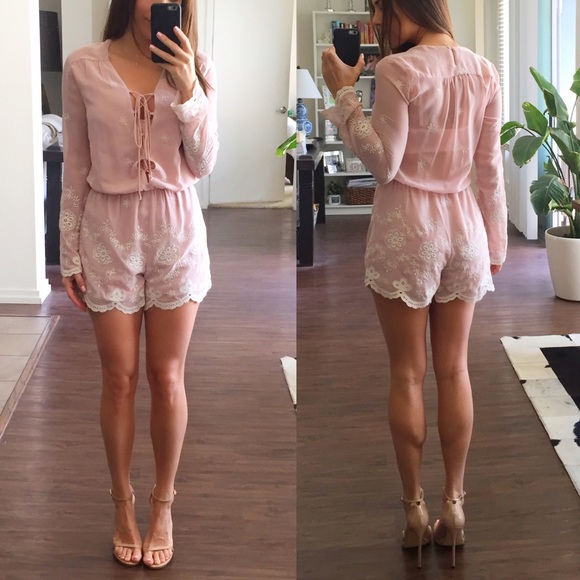 SOLD Blush Romper - Picture 3 of 4