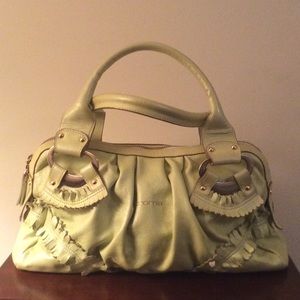 Cromia brand light green leather purse