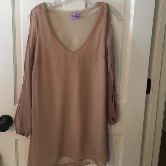 Slit arm dress
