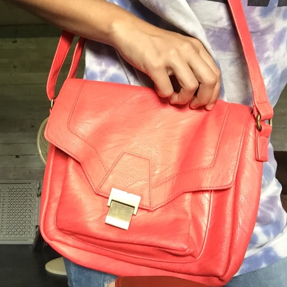 Pink cross body purse