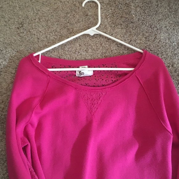 Cute Pink Floral Sweater