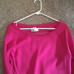 Cute Pink Floral Sweater