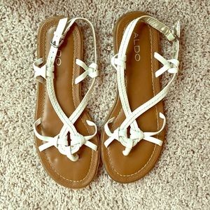 White Aldo Sandals