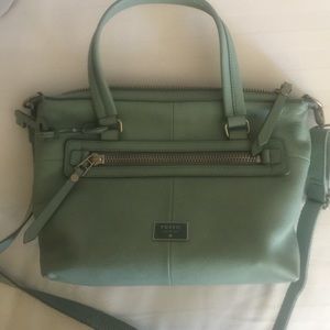 New Fossil Dawson Satchel  Seaglass Bag