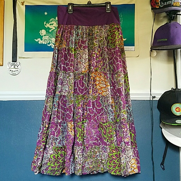 Urban Nomad Patchwork Skirt