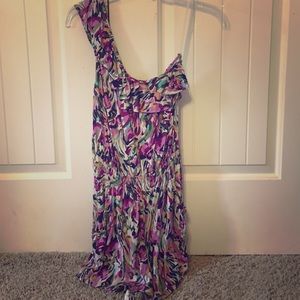 One shoulder romper with pockets