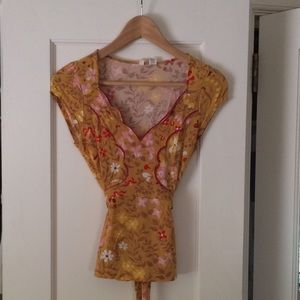 Anthropologie Tie-back Shirt