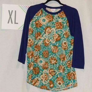 LuLaRoe Randy Baseball Tee XL Unicorn HTF NWT