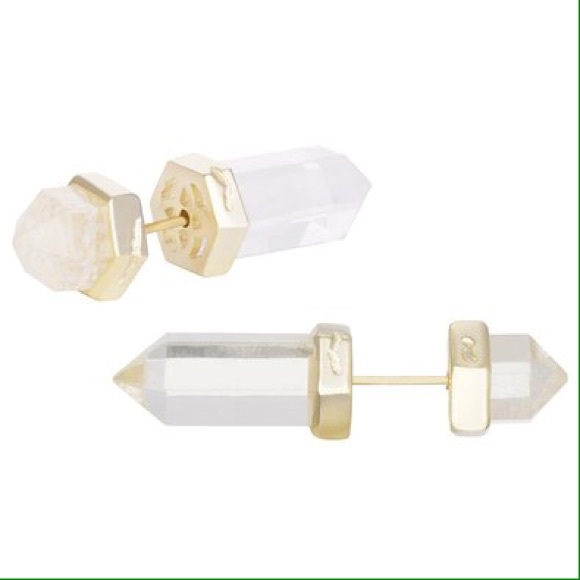 NWT - Kendra Scott Jade Ear jackets (Rock Crystal)