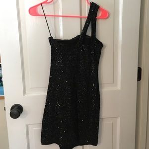 Black sequin dress