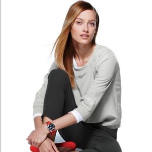 Jcrew Silk Sweatshirt, Silver Gray, size 2