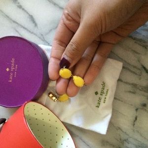 Kate Spade yellow teardrop earrings