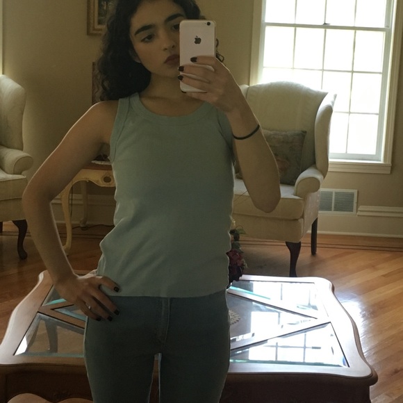 Ice blue tank top