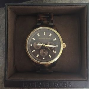 Michael Kors MK5038 Tortoise Shell/Gold Watch