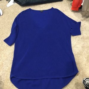 Express royal blue tunic sweater