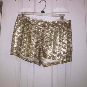 Gold sequin shorts