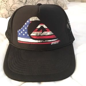 Quicksilver American Flag Trucker Hat