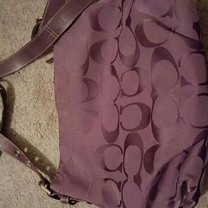 Purple coach cross body bag