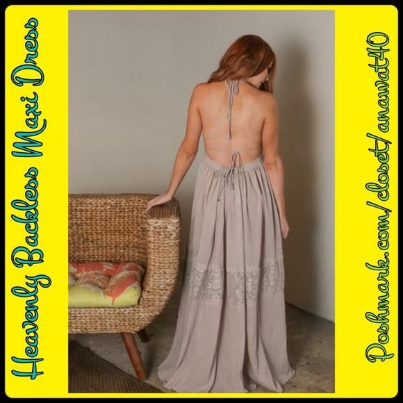 HP Heavenly Backless Maxi Dress - Picture 3 of 4
