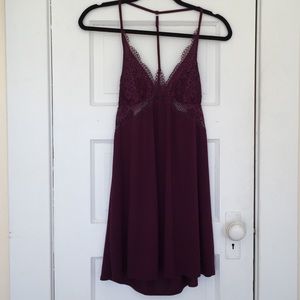 Victoria's Secret maroon night gown