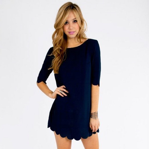 Ever so scalloply shift dress