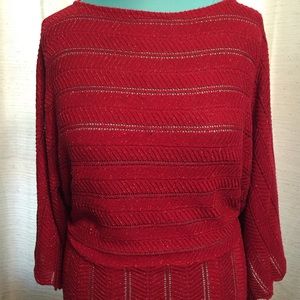 Sexy Red Casual Blouse