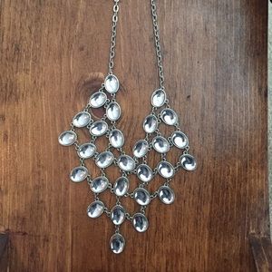 Silver statement necklace