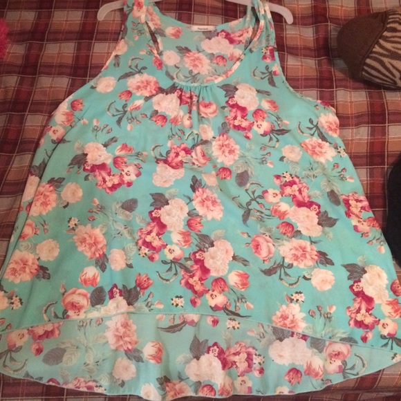 Floral high low tank